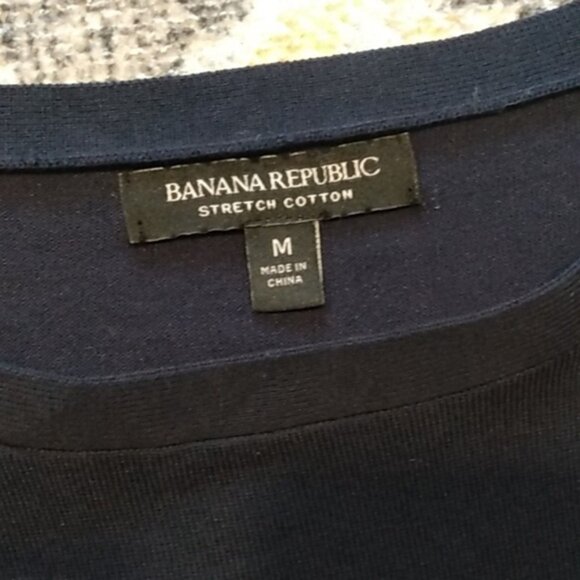 NEW, Banana Republic Boat Neck Navy Mariner Stripe Stretch Cotton Knit Sweater - Picture 6 of 16